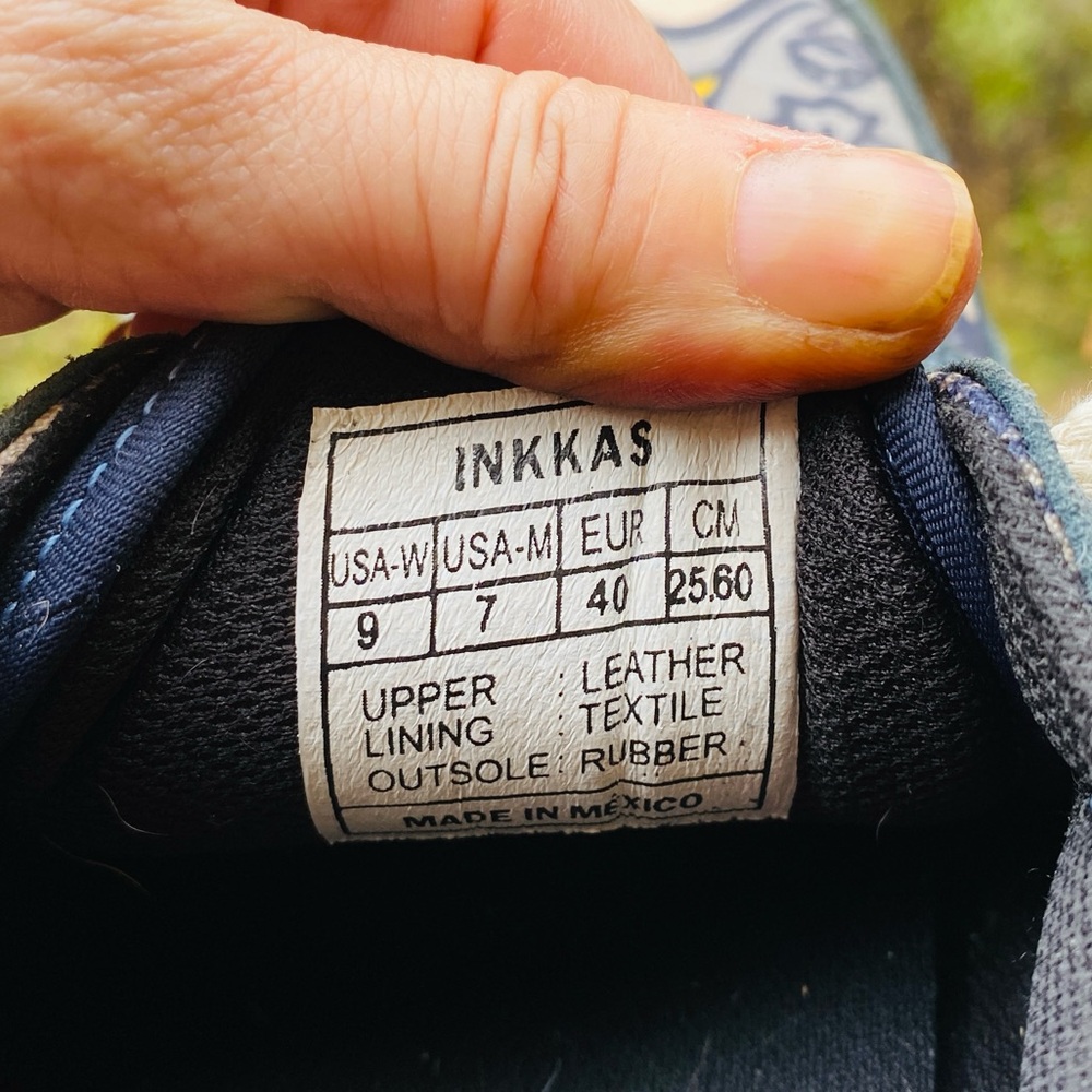 Inkkas Blue and Yellow Leather Joggers - Picture 4 of 5